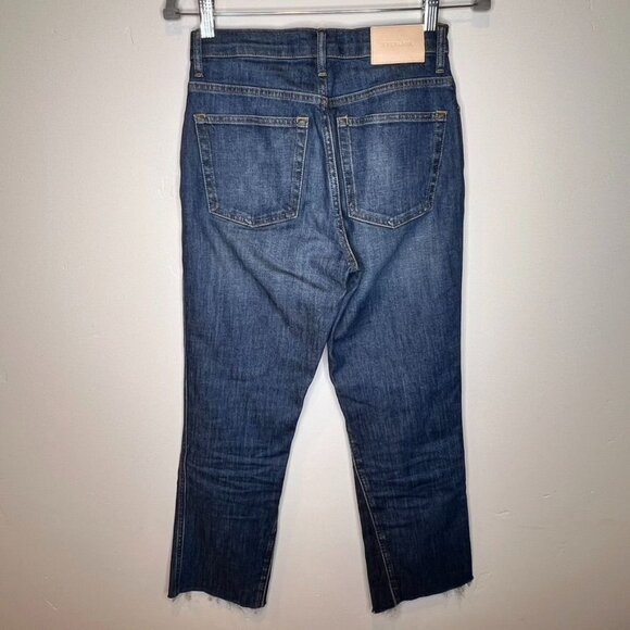 Everlane Womens The Cheeky Bootcut Jeans Size 26 Denim High Waist Raw Hem - Picture 5 of 6